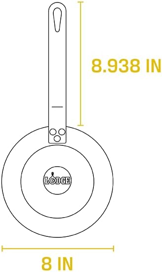 Lodge Pre-Seasoned Carbon Steel Skillet - Use in the Oven, on the Stove, on the Grill, or Over a Campfire - 8 Inch