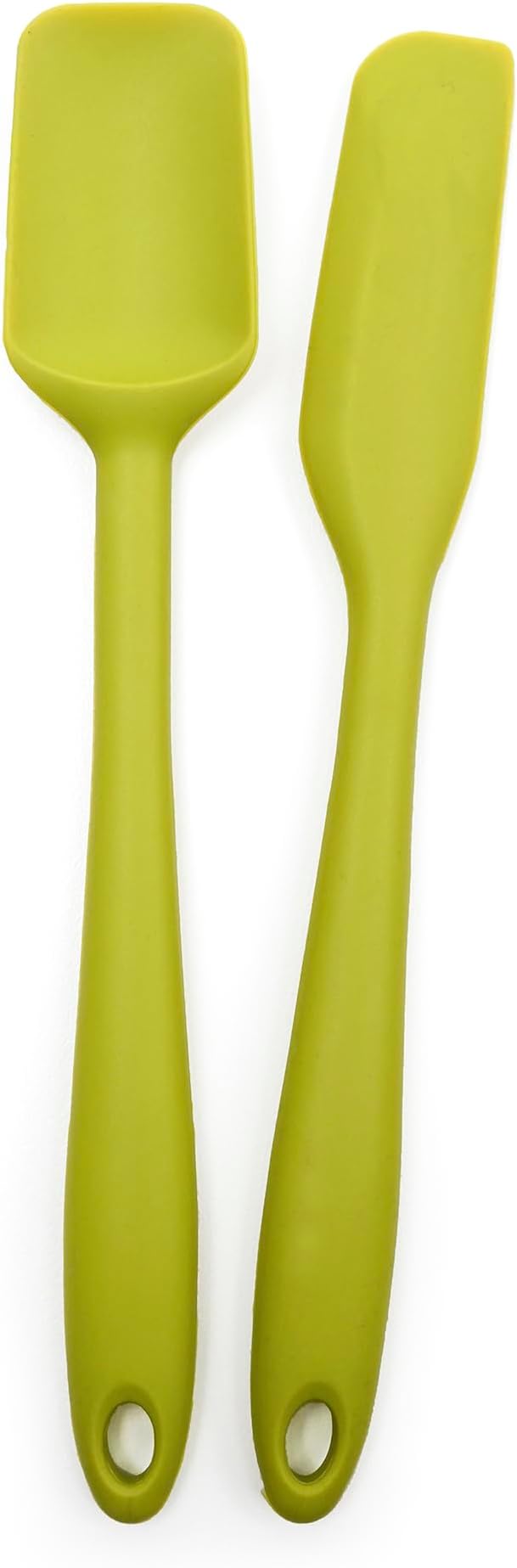 RSVP International Ela's Favorite Silicone Spatula, Green, 8" | BPA-Free Silicone | Scrape Batters, Flip Eggs, Ice Cakes, & More | Dishwasher Safe & Heat Resistant | Cooking, Baking & More