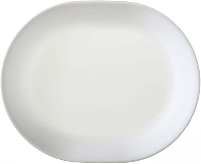 Corelle 3128 Vitrelle Glass Winter Frost White Serving Platter, Pack of 3