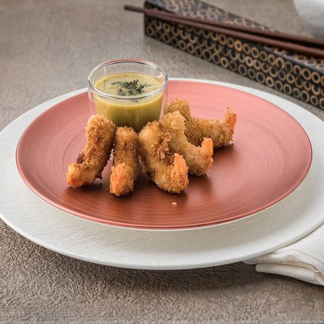 Villeroy & Boch Manufacture Glow Coupe Deep Plate (all over), 9.5 oz, Premium Porcelain, Copper