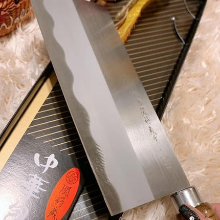 JapanBargain 1564, Chinese Chopping Knife Japanese Butcher Knife High Carbon Stainless Steel Kitchen Cleaver chef knives with Wooden Handle for Home and Restaurant, Made in Japan