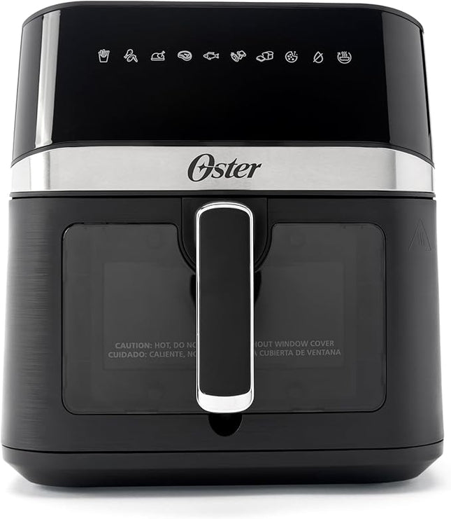 Oster 6 Quart Digital Air Fryer with Window, Large Capacity Airfryer for Easy Cooking