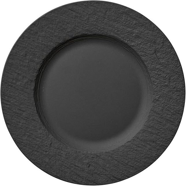 Villeroy & Boch Manufacture Rock Dinner Plate, 10.5 in, Premium Porcelain, Black