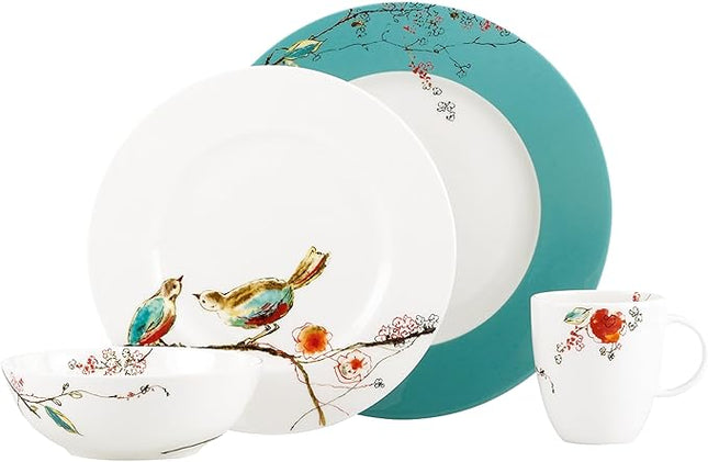 Lenox Chirp 4-Piece Place Setting, 5.1 LB, Multi
