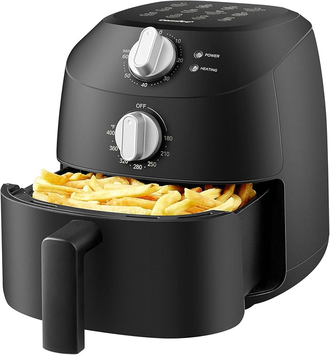 COMFEE' Compact 2.1 Quart Air Fryer with 12 Menu Options, Adjustable Timer & Temperature Control 180-400 degrees F, Dishwasher-Safe Nonstick Fry Basket