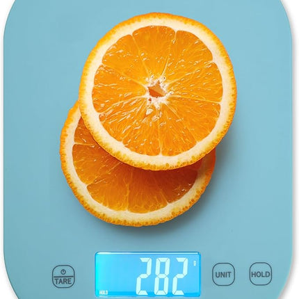 Smart Weigh Blue Digital Kitchen Scale for Cooking, Weight Loss, Calorie Tracking, Baking, Food Portion Control, and Meal Prep - Accurate Measurements in Grams and Ounces