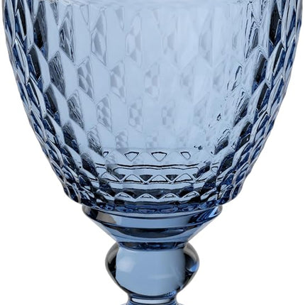 Villeroy & Boch Boston Colored Water Goblet, 11.9 oz, Crystal Glass, Blue
