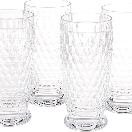 Villeroy & Boch Boston Clear Crystal Highball Glasses, Set of 4