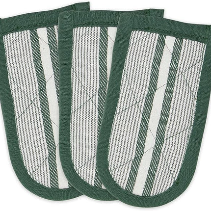 DII Double Strip Chef Kitchen Cooking & Baking Collection, Pan Handle Set, 6x3, Dark Green, 3 Piece