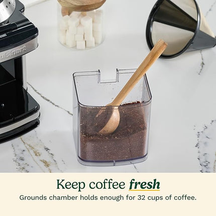 Cuisinart Coffee Grinder, Electric One-Touch Automatic Burr Coffee Grinder with 18-Position Grind Selector, Cup Size Selector for 4 – 18 Cups, DBM-8P1, Black Stainless