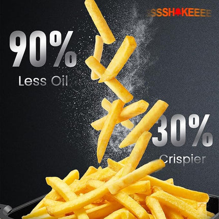 Nuwave Brio Plus Air Fryer 8 Qt, New & Improved, PFAS-FREE, 7 Digital One-Touch Cook Functions that AIR FRY, BAKE, ROAST, DEHYDRATE, TOAST, REHEAT, PREHEAT, 150 Presets, 50°F~400°F (Cream)